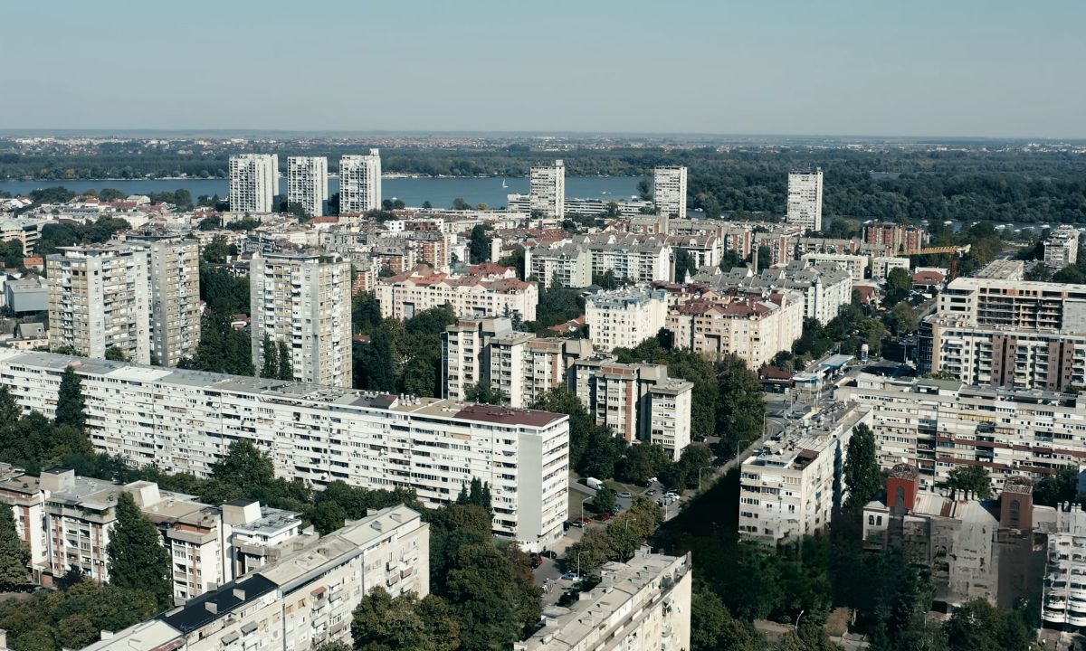 prikaz zgrada na novom beogradu