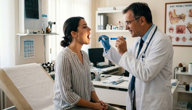 Pregled grla kod doktora