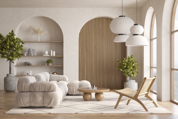 Idealna rasveta za dnevnu sobu – moderan enterijer sa visećim lampama